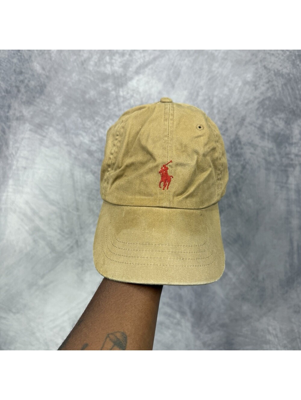 Vintage Polo Ralph Lauren Baseball Trucker Hat w/ Adj Leather Strap
